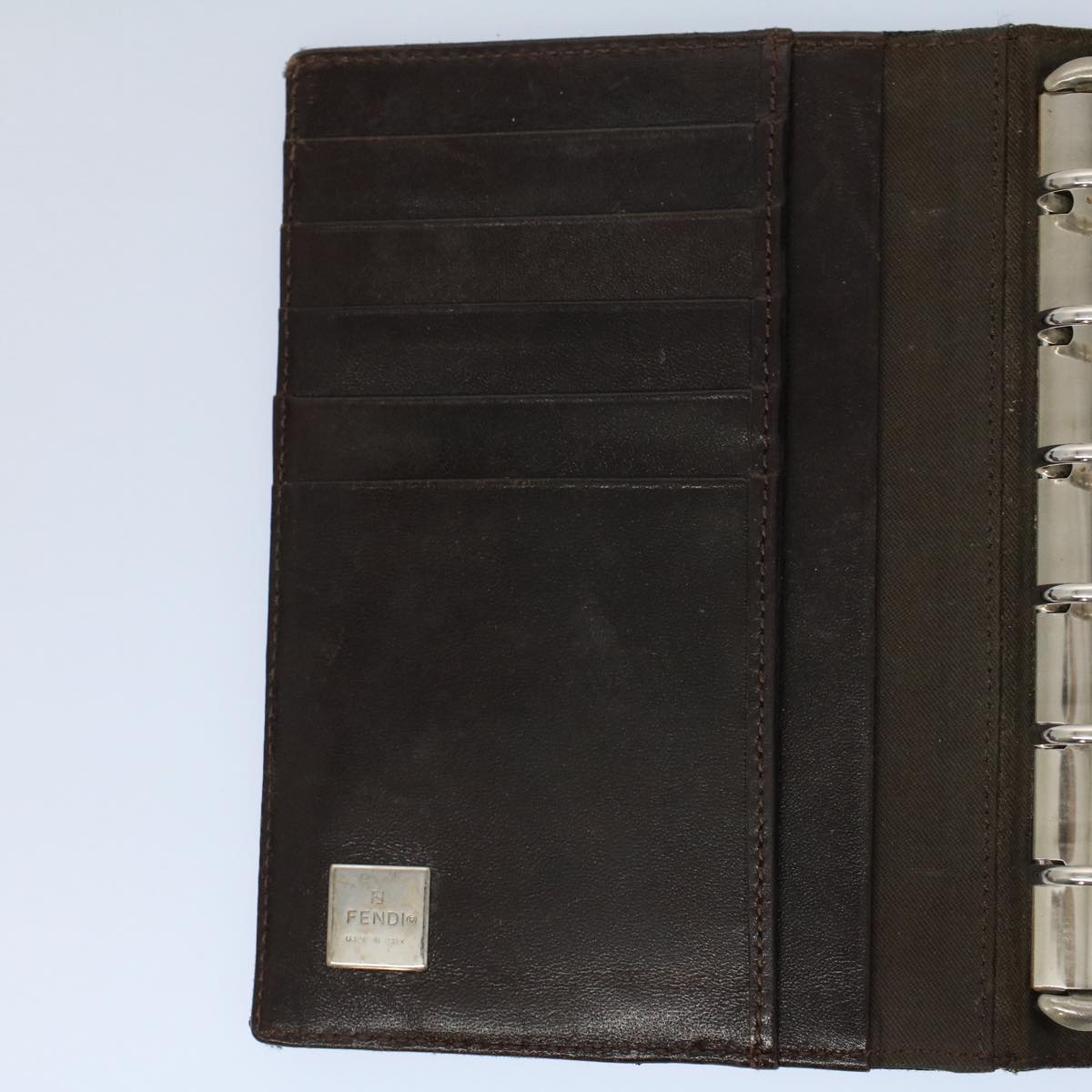 FENDI Zucca Canvas Day Planner Cover Black Brown 2289 31099 00956779