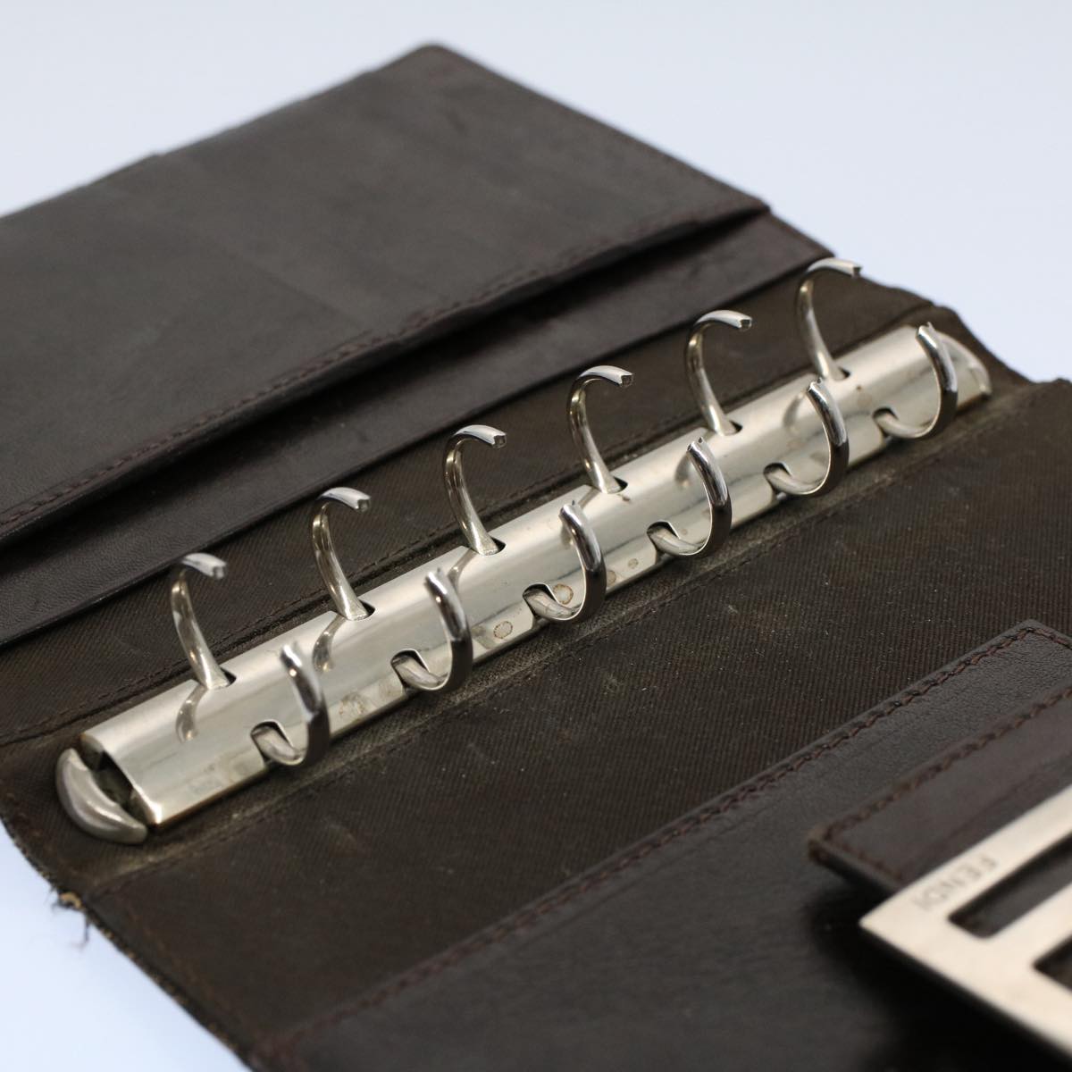 FENDI Zucca Canvas Day Planner Cover Black Brown 2289 31099 00956779