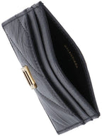 Balenciaga Crush Quilted Calfskin Card Wallet Black