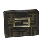 FENDI Zucca Canvas Wallet Black Brown56791