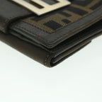 FENDI Zucca Canvas Wallet Black Brown56791