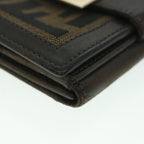 FENDI Zucca Canvas Wallet Black Brown56791
