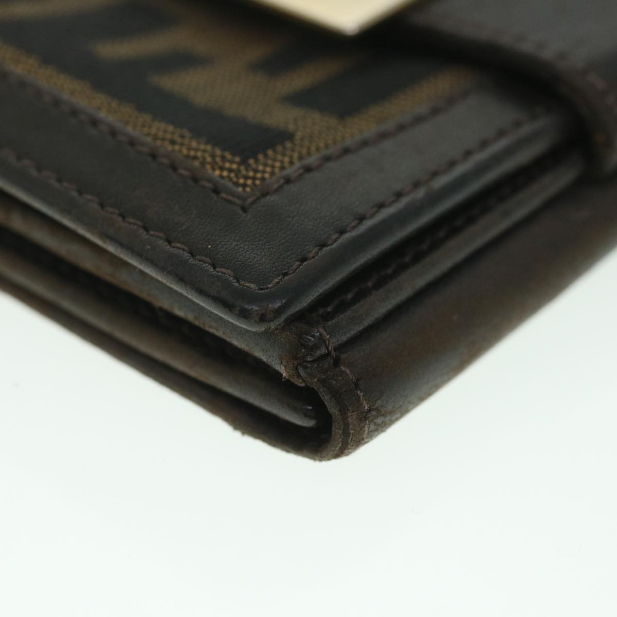 FENDI Zucca Canvas Wallet Black Brown56791