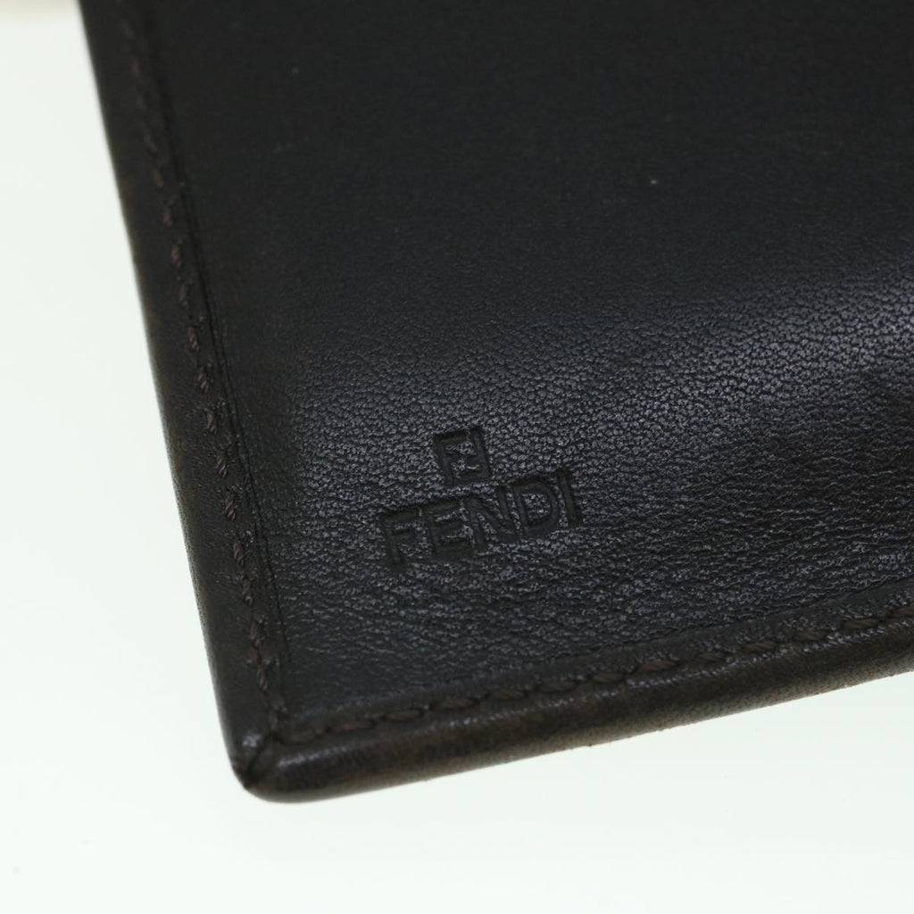 FENDI Zucca Canvas Wallet Black Brown56791