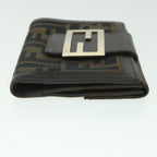 FENDI Zucca Canvas Wallet Black Brown56791