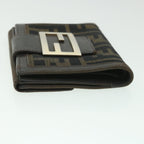 FENDI Zucca Canvas Wallet Black Brown56791