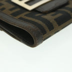 FENDI Zucca Canvas Wallet Black Brown56791