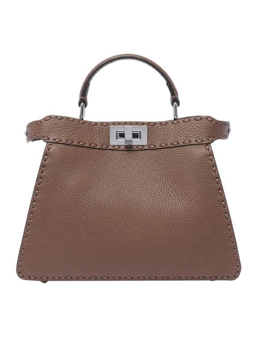Fendi Peekaboo ISeeU Small Tote Bag Brown
