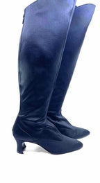 YVES SAINT LAURENT Size 7.5 Black Tall Boot