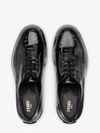 Fendi Patent Leather Lace Up Derby Black