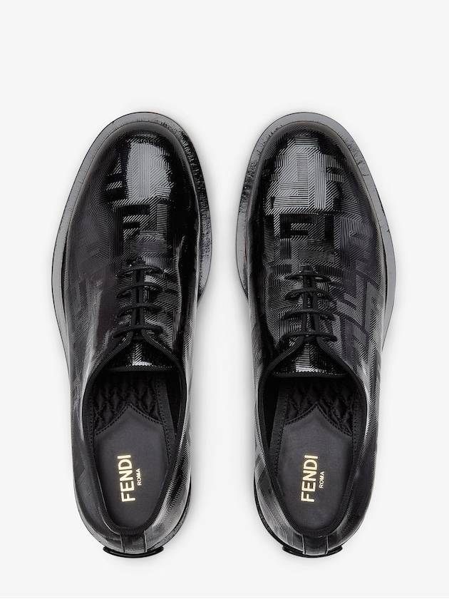 Fendi Patent Leather Lace Up Derby Black