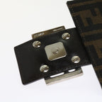 FENDI Zucca Canvas Mamma Baguette Shoulder Bag Black Brown56931