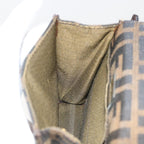 FENDI Zucca Canvas Mamma Baguette Shoulder Bag Black Brown56931