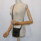 FENDI Zucca Canvas Mamma Baguette Shoulder Bag Black Brown56931