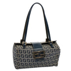 FENDI Zucchino Canvas Hand Bag Navy56963