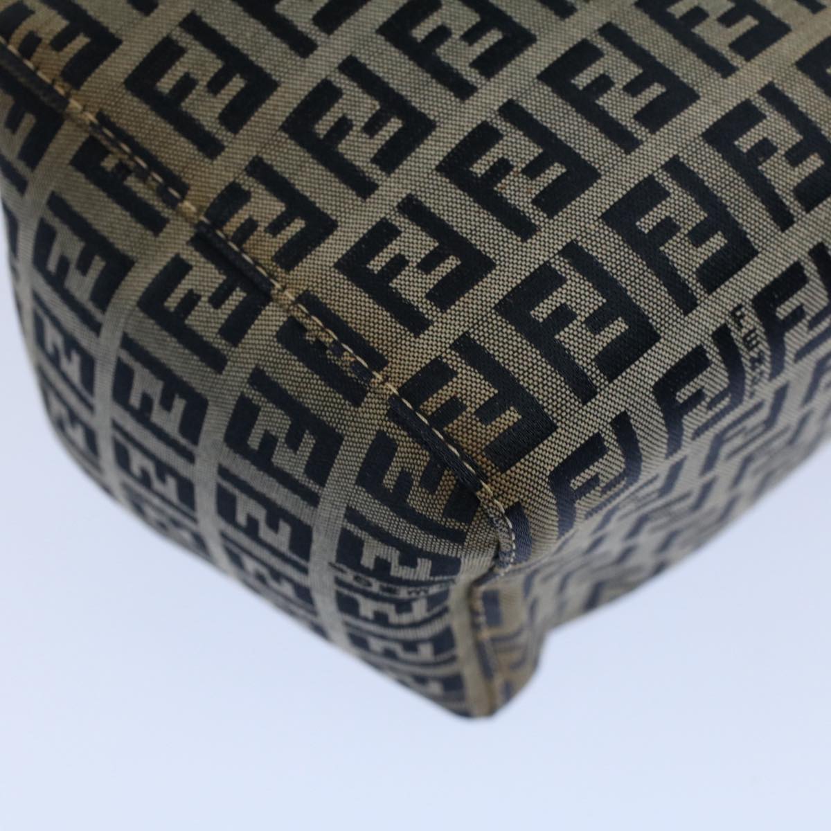 FENDI Zucchino Canvas Hand Bag Navy56963