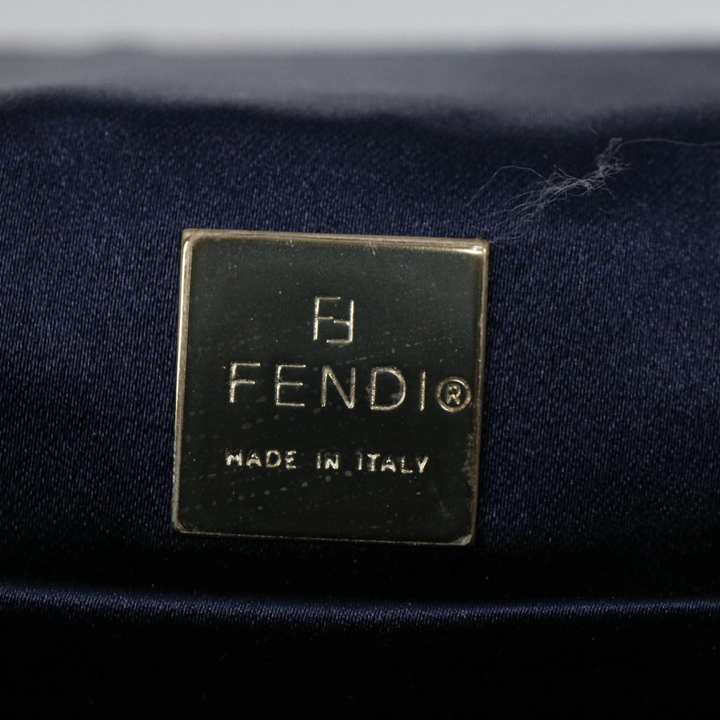 FENDI Zucchino Canvas Hand Bag Navy56963