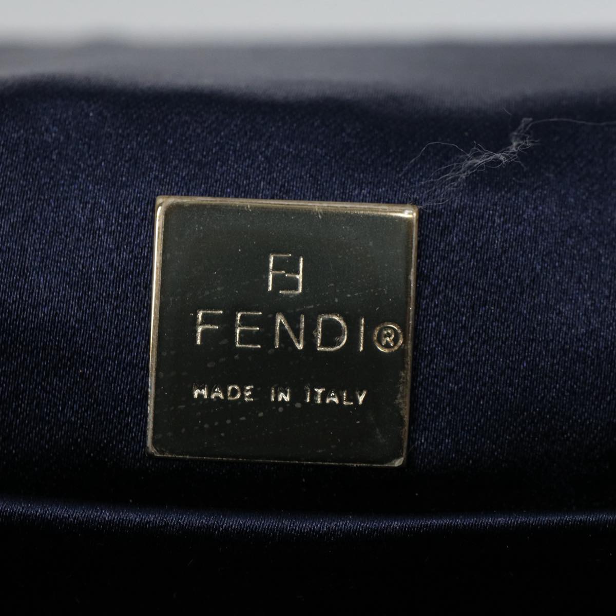 FENDI Zucchino Canvas Hand Bag Navy56963