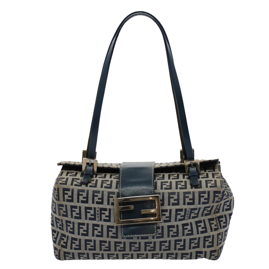 FENDI Zucchino Canvas Hand Bag Navy56963
