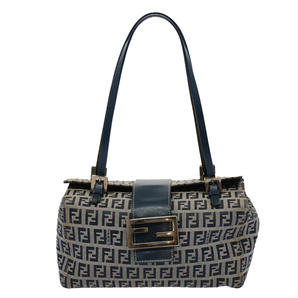 FENDI Zucchino Canvas Hand Bag Navy56963