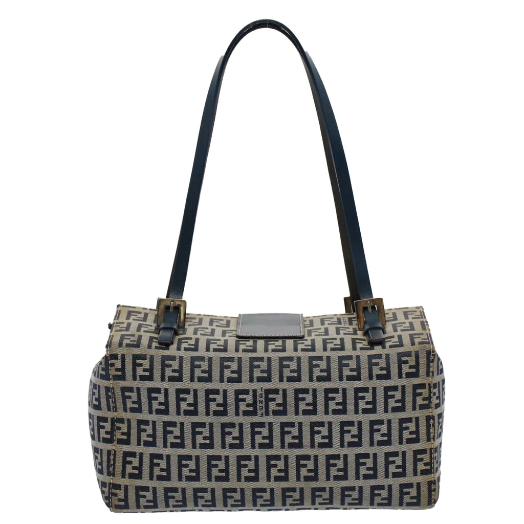 FENDI Zucchino Canvas Hand Bag Navy56963
