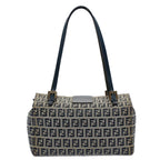 FENDI Zucchino Canvas Hand Bag Navy56963