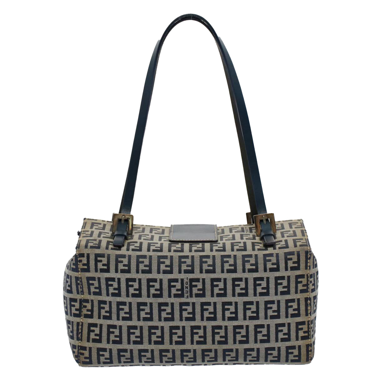 FENDI Zucchino Canvas Hand Bag Navy56963