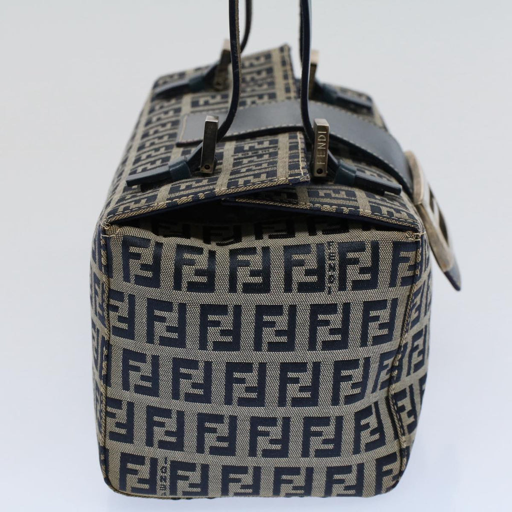 FENDI Zucchino Canvas Hand Bag Navy56963