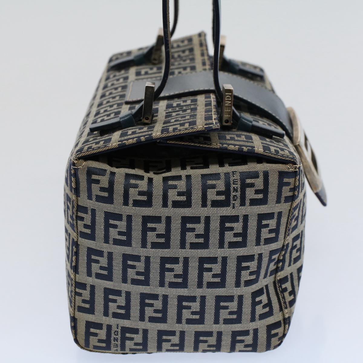 FENDI Zucchino Canvas Hand Bag Navy56963