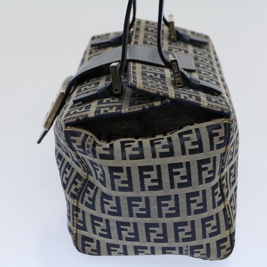 FENDI Zucchino Canvas Hand Bag Navy56963