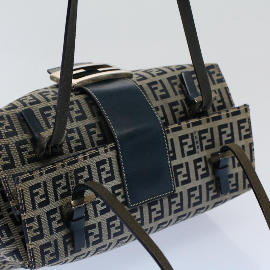 FENDI Zucchino Canvas Hand Bag Navy56963