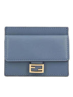 Fendi FF Baguette Flap Card Wallet Blue