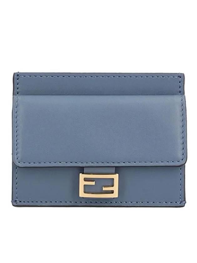 Fendi FF Baguette Flap Card Wallet Blue