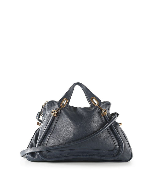 Chloe Blue Leather Paraty Shoulder Bag