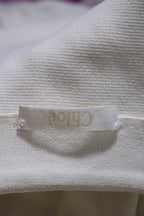 Chloe Womens Sleeveless Stretch Knit A Line Dress Optic White