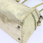 FENDI Tote Bag Leather Gold57038