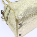 FENDI Tote Bag Leather Gold57038