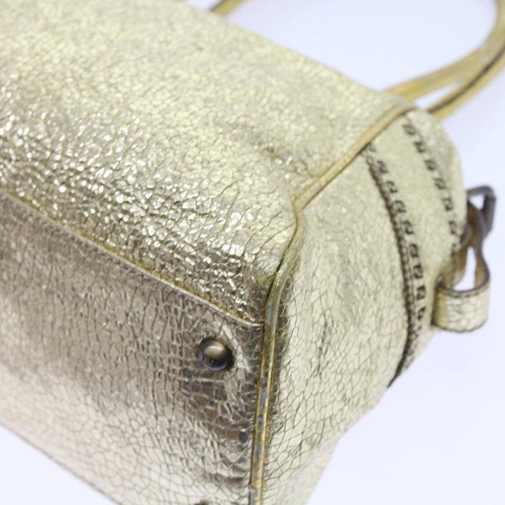 FENDI Tote Bag Leather Gold57038