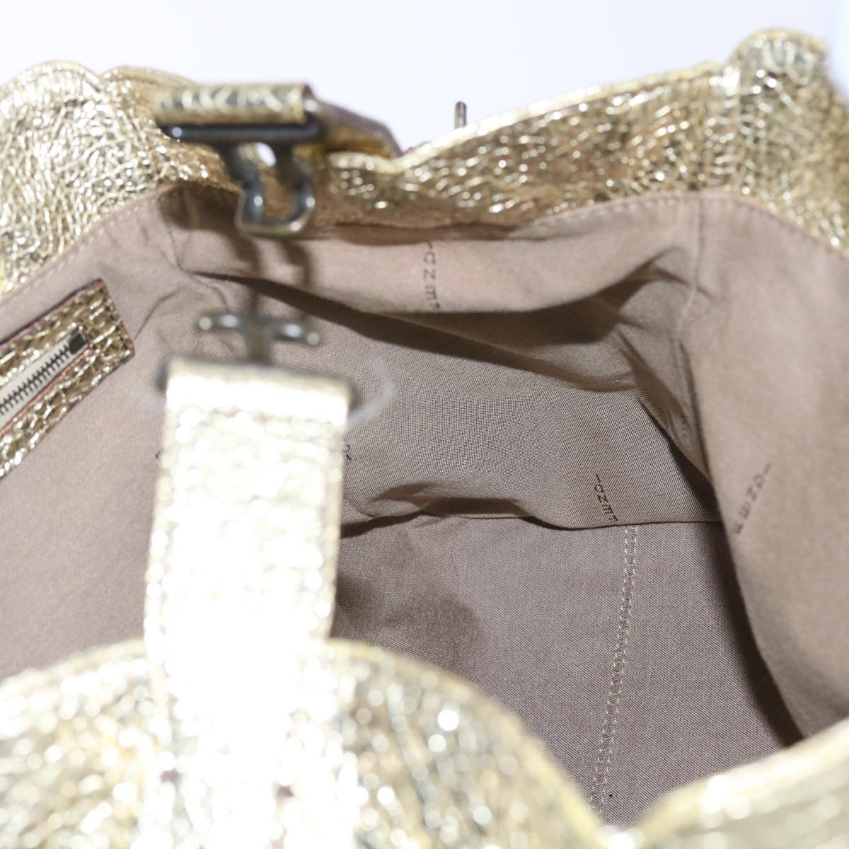 FENDI Tote Bag Leather Gold57038