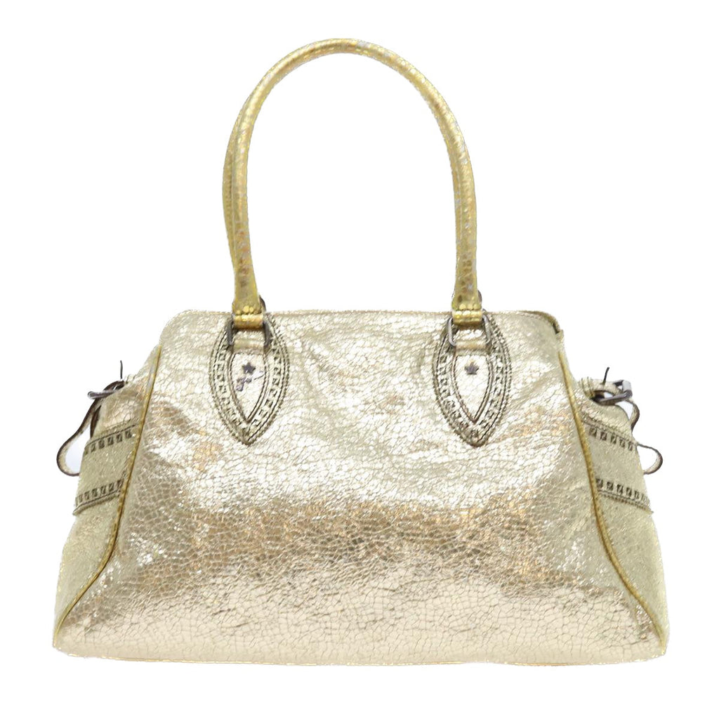 FENDI Tote Bag Leather Gold57038