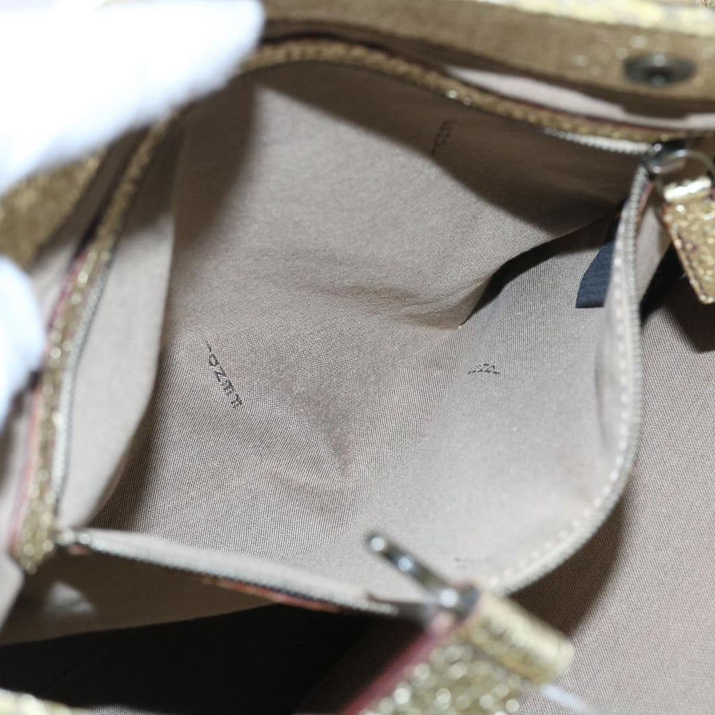 FENDI Tote Bag Leather Gold57038