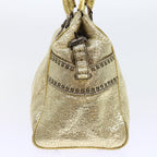 FENDI Tote Bag Leather Gold57038