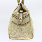 FENDI Tote Bag Leather Gold57038