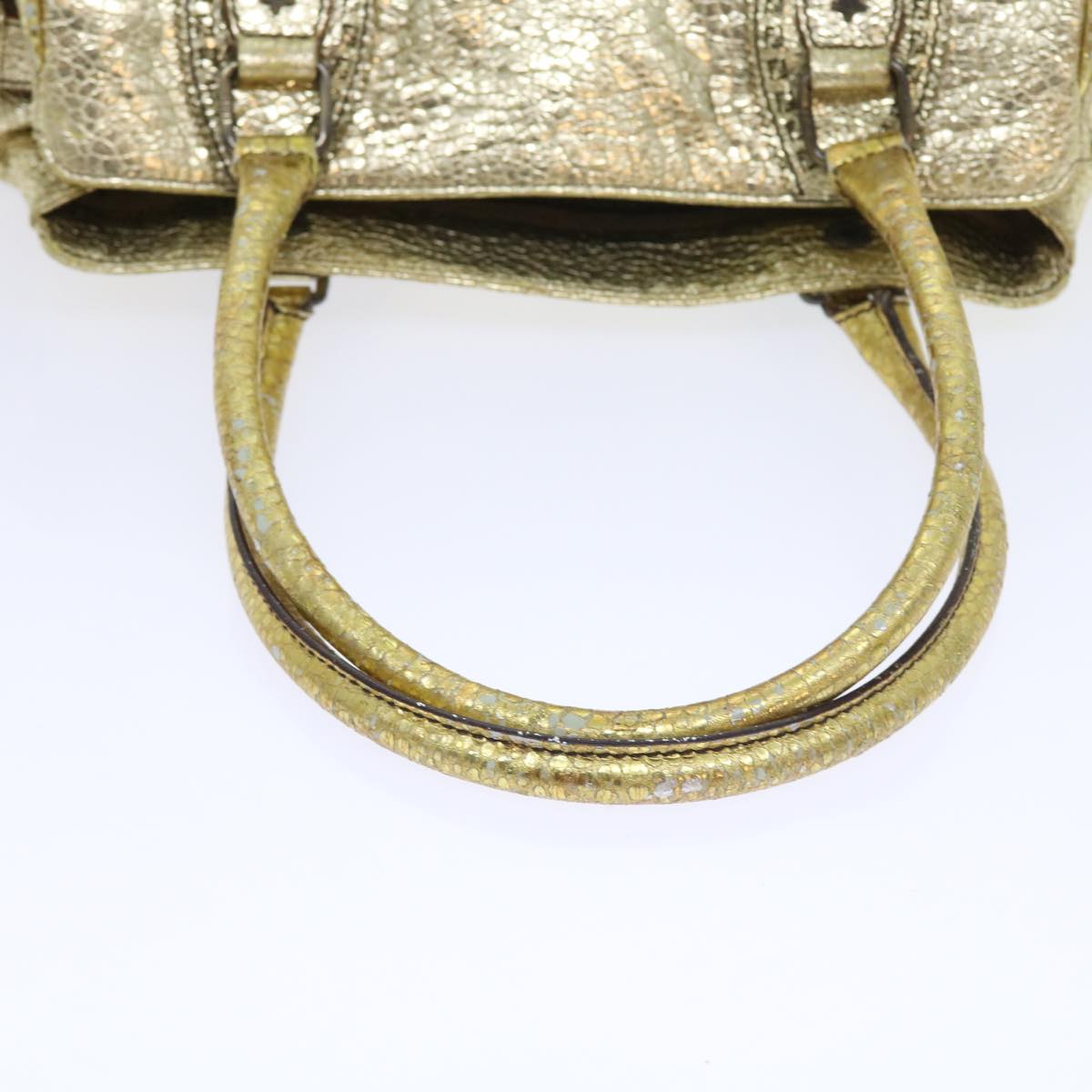 FENDI Tote Bag Leather Gold57038