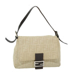 FENDI Zucca Canvas Mamma Baguette Shoulder Bag Beige57043