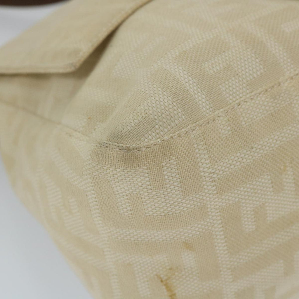FENDI Zucca Canvas Mamma Baguette Shoulder Bag Beige57043