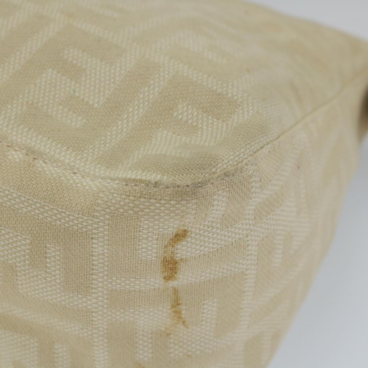 FENDI Zucca Canvas Mamma Baguette Shoulder Bag Beige57043