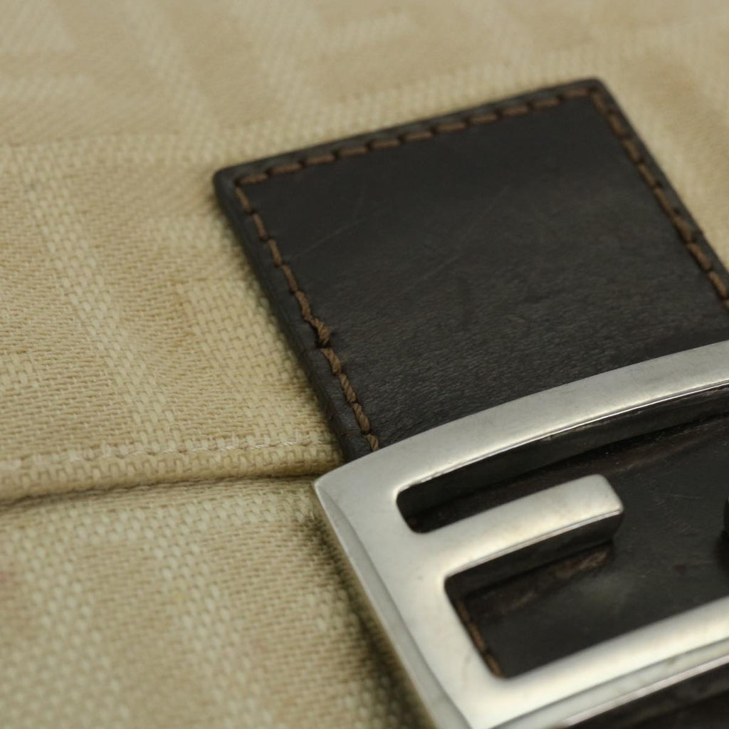 FENDI Zucca Canvas Mamma Baguette Shoulder Bag Beige57043