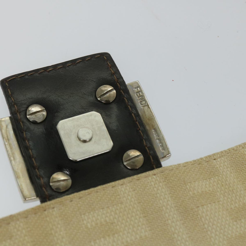 FENDI Zucca Canvas Mamma Baguette Shoulder Bag Beige57043