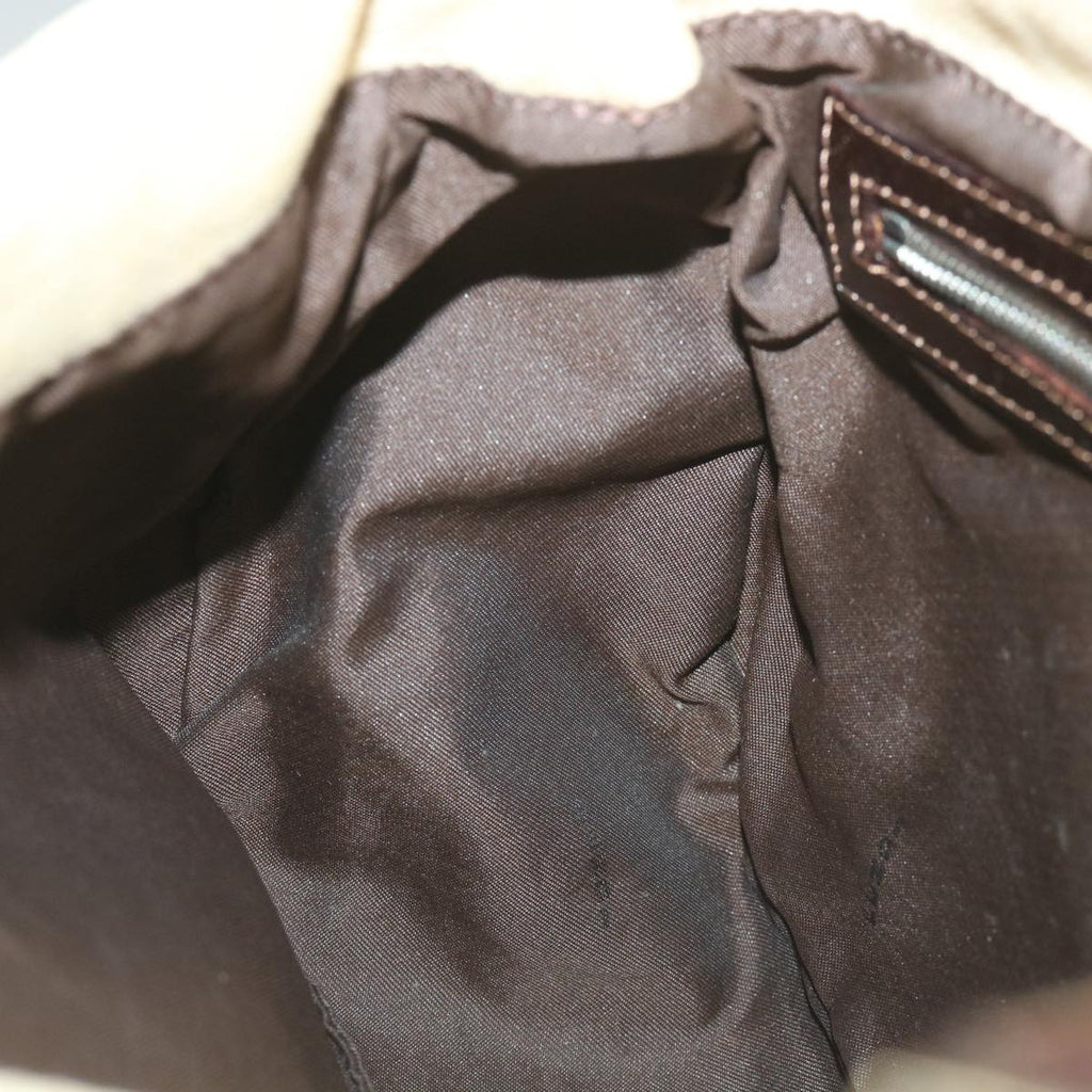 FENDI Zucca Canvas Mamma Baguette Shoulder Bag Beige57043